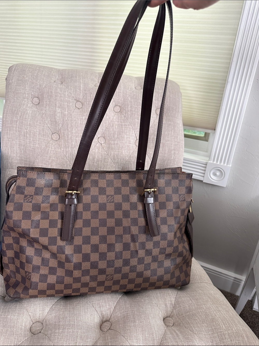 Louis Vuitton Brown Damier Ebene Chelsea Shoulder Tote